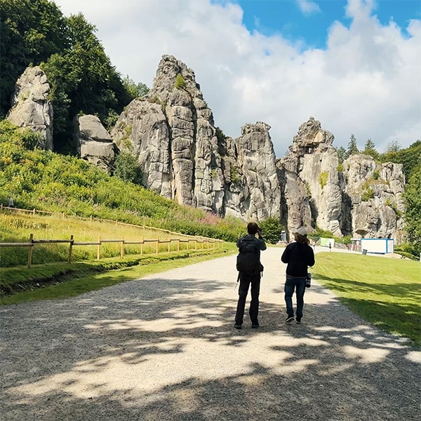 Die Externsteine bei besten Wetter